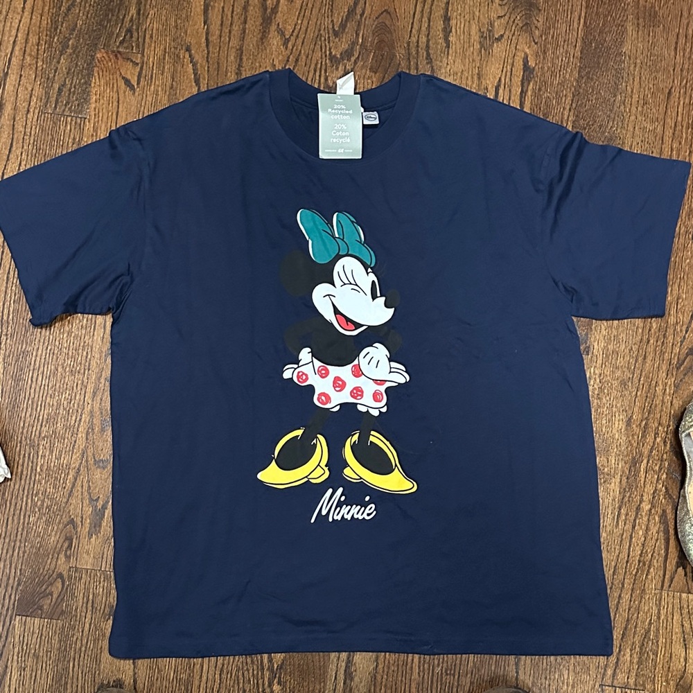 H&M Navy Tee with Minnie Mouse Print